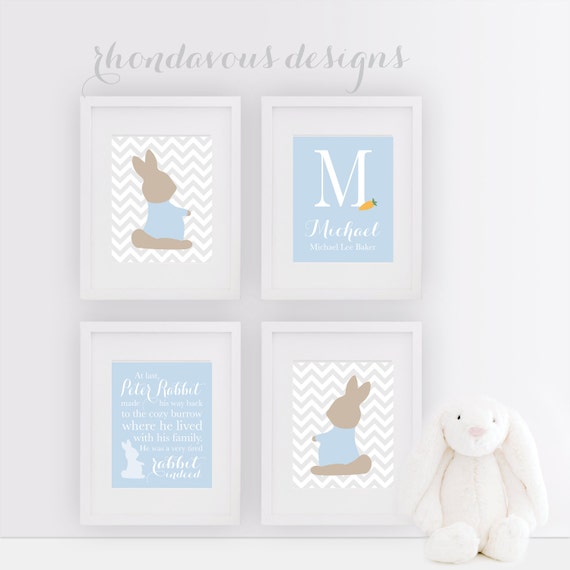 Peter Rabbit Nursery Decor - Peter Rabbit Bedroom Art - Peter Rabbit Nursery Art Print - Peter Rabbit Bath Art. Peter Rabbit Print  (NS-701)