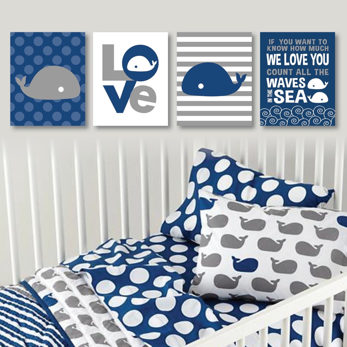 Whale Nursery Decor. Whale Nursery Art. Whale Nursery Prints. Etsy