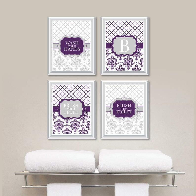 Bathroom Decor Bathroom Art Wash Brush Flush Flower Etsy