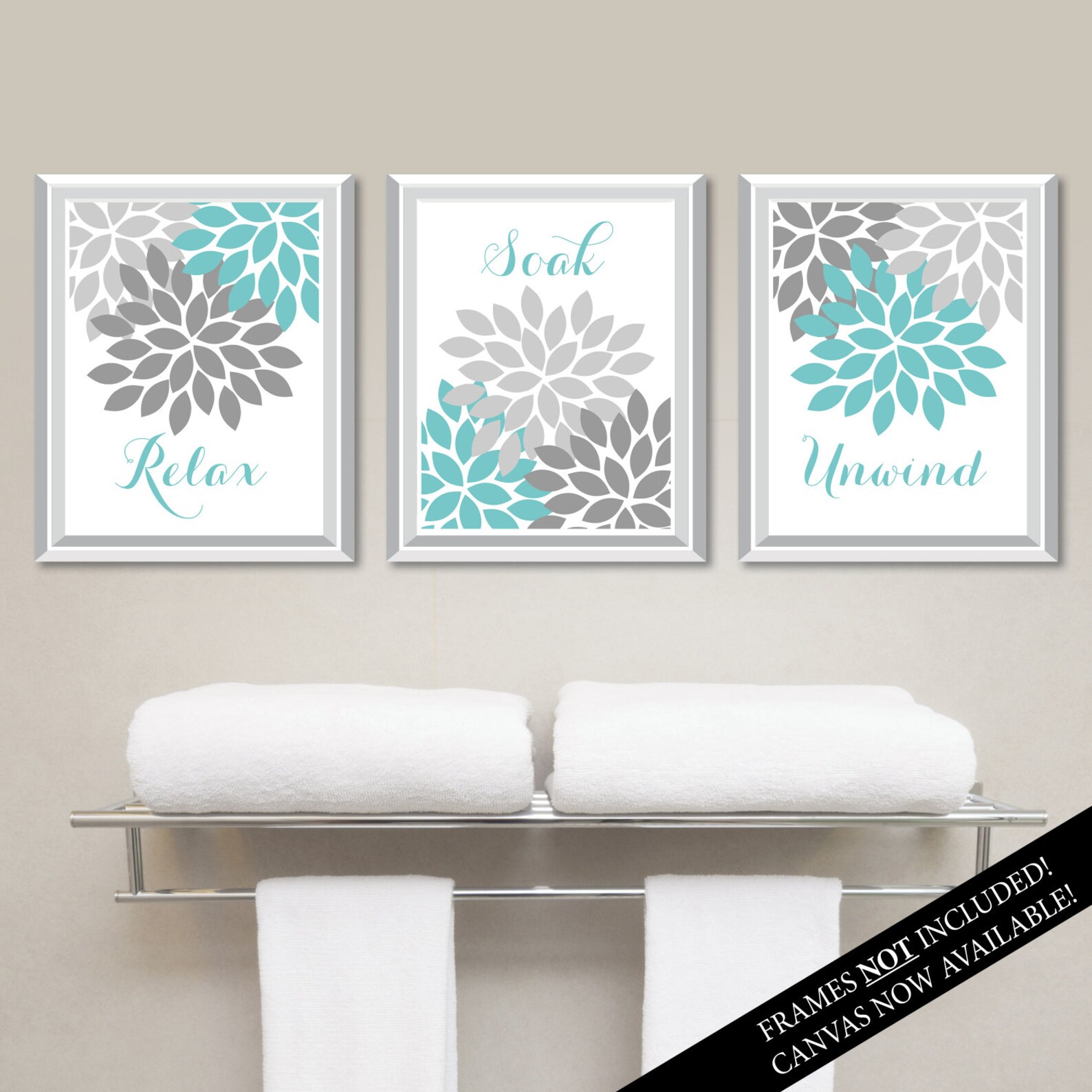 Relax Soak Unwind Bathroom Wall Decor. Bathroom Wall Art. Bathroom Art ...