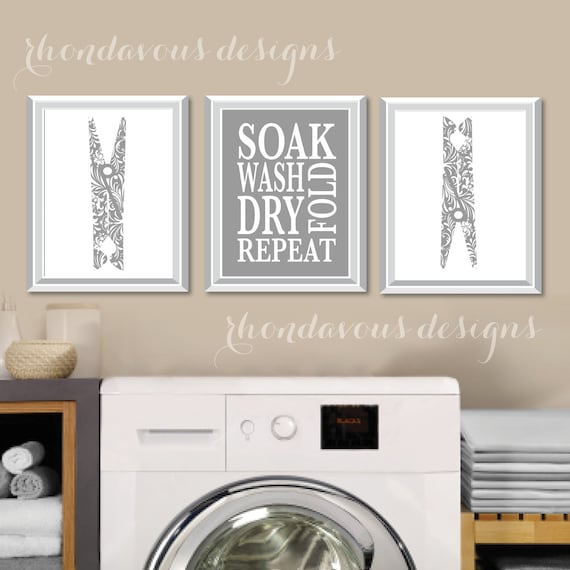 Laundry Room Art Print - Laundry Room Sign - Laundry Room Decorations - Laundry Room Decor - Laundry Room Prints - Wash Dry Fold - NS-777