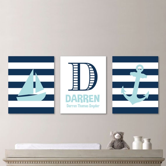 Baby Boy Nursery Art. Boy Bedroom Art. Nautical Nursery Decor. Nautical Nursery Print. Nautical Nursery Art. Bedroom Nautical. Canvas. NS578