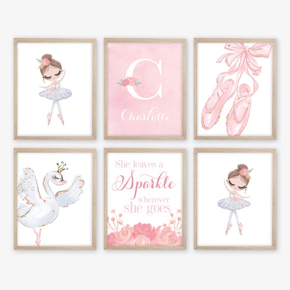 Watercolor Ballerina Prints, Ballerina Nursery Prints, Girl Nursery Decor, Ballerina Nursery Decor, Ballerina Wall Art, Girl Bedroom Prints