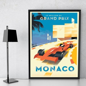 Vintage - Monaco Grand Prix F1 - Travel  Poster / Print  A4 & A3