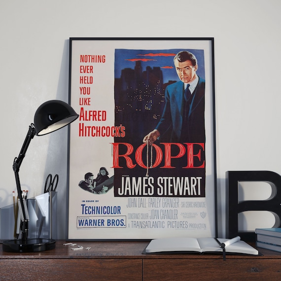 Buy Rope Movie Poster , Hitchcock Film , Cinema Room Decor , Wall Hangings  , A4 , A3 , Cool Print , Vintage Movie Film Posters , James Stewart Online  in India 