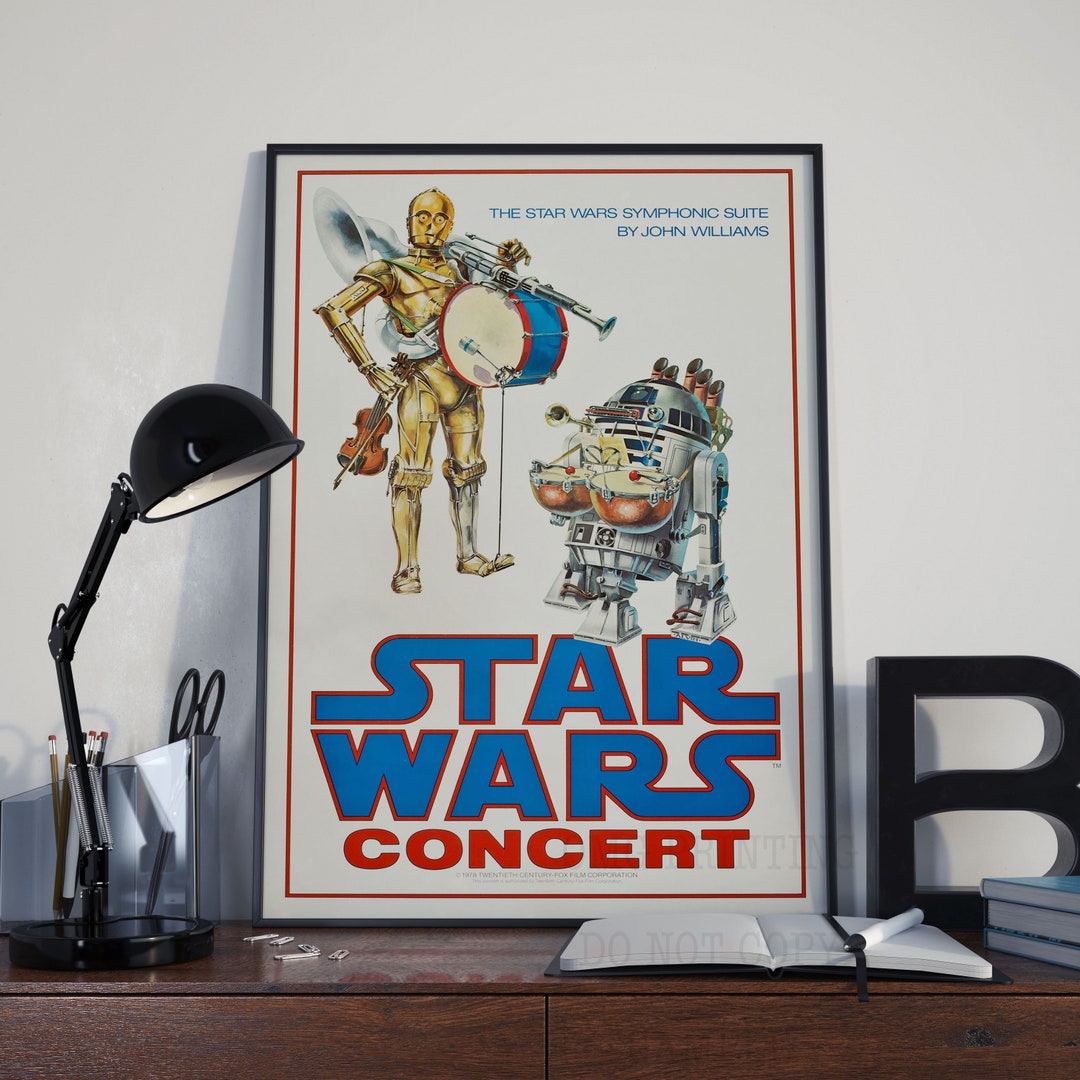Rare Star Wars Concert Poster , Fan Gift , Cinema Room Decor
