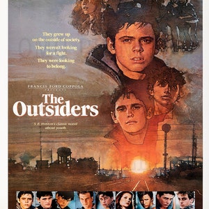 The Outsiders Movie Poster 80s 1983 Classic Film , Cinema Room Decor