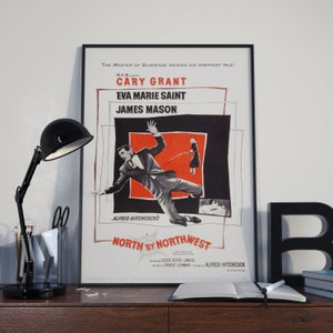 North By Northwest Poster - Vintage Hitchcock Film Poster Cary Grant