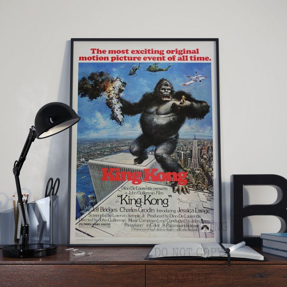 Vintage King Kong Poster 1976 Classic Horror / Monster Movie Etsy