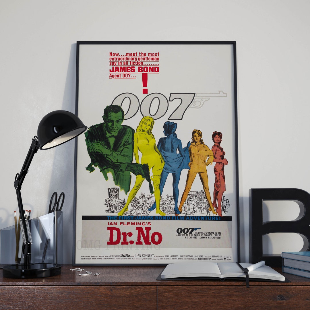 Dr No Poster - Classic 007 James Bond Movie Film Poster , Cinema
