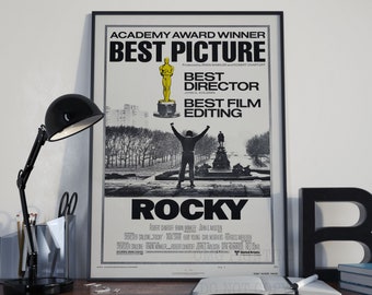 Rocky Movie Poster , 70s Boxing Underdog Film , Cinema Room  , Wall Hangings  , A4 , A3 , Cool Vintage Film Posters , Stallone
