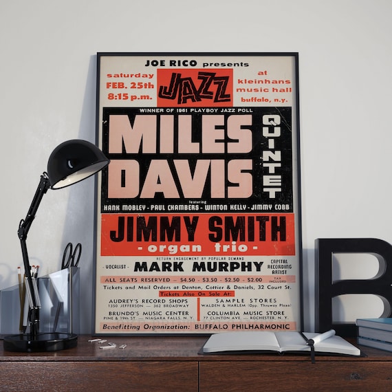 Miles Davis Concert Poster - Buffalo New York Jazz Festival Print