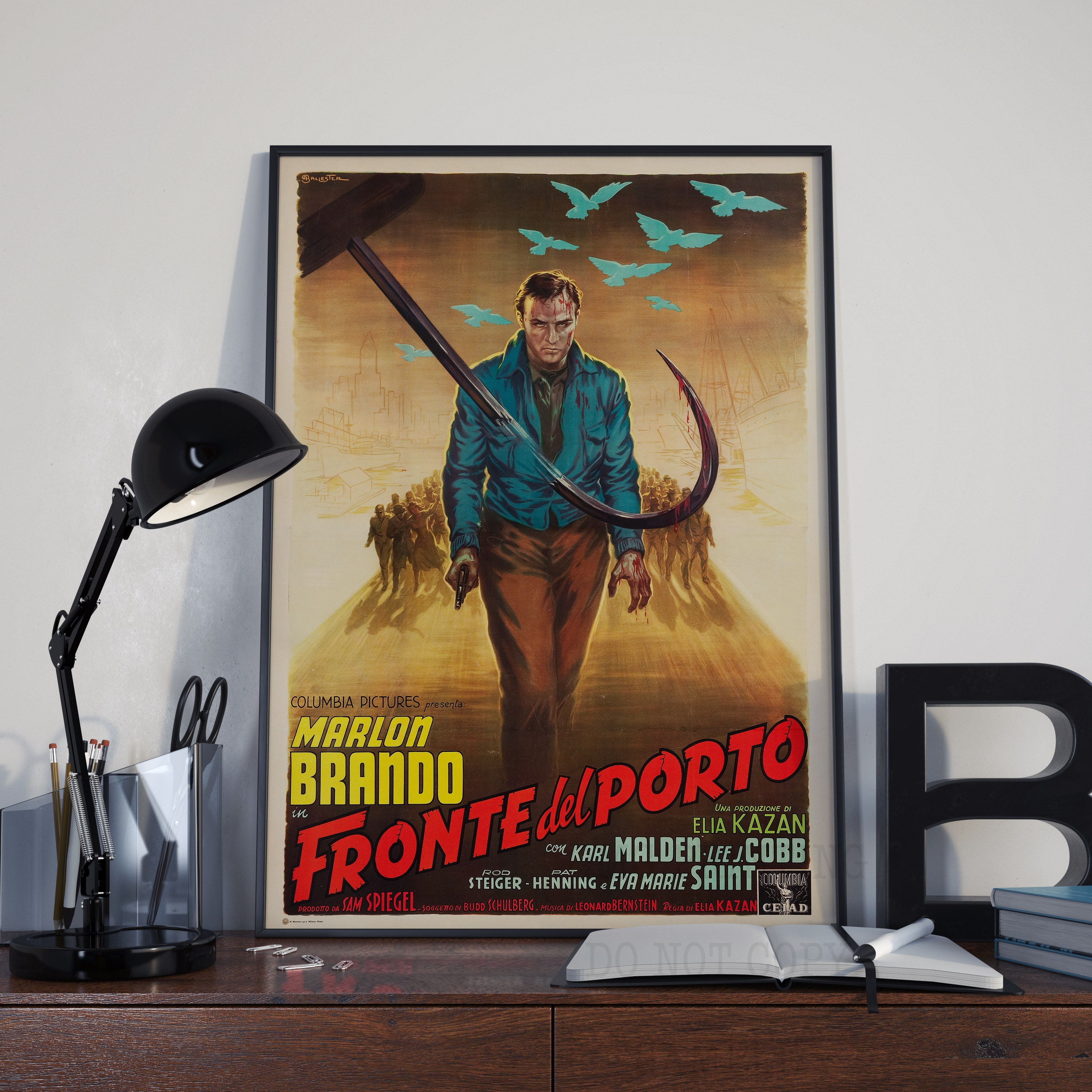 ON THE WATERFRONT original Japanese movie poster MARLON