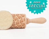 French Buldog !  Embossing rolling pin, gift for kids moms housewife grandma bakers and not only!