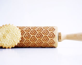 Rolling pins engraved : OWLS - embossing rolling pin, laser engraved rolling pin Birthday  gift funny.