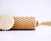 TWEED, LINES - Embossing rolling pin, laser engraved rolling pin.