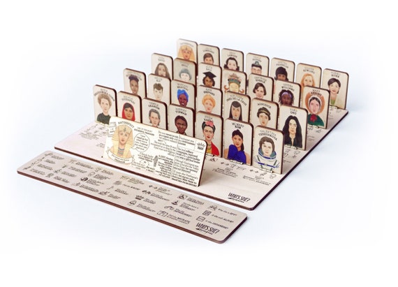 Who S She Wooden Board Game About Women Who Changed The Etsy