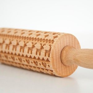 Christmas JUMPER kids - embossing rolling pin for kids, small laser engraved rolling pin. Valek KIDS! Kids' toys! Christmas gift