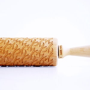 Rolling Pin engraved FOXES Embossing rolling pin, laser engraved rolling pin image 5