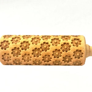 DAISY mini - kid size embossing rolling pin, small laser engraved rolling pin. Valek KIDS! Kids' toys!