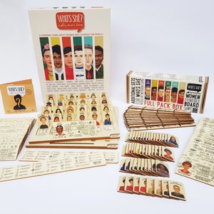 Who's She wooden board game about amazing women's stories English Français Español Italiano Deutsch image 9