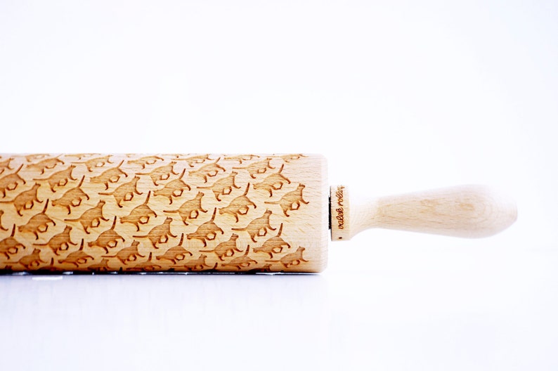 Rolling Pin CATS Embossing Rolling Pin Unique Gift for Etsy
