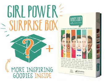 GIRL POWER surprise box I Who's She? Amazing Women Game |  Empowering Mystery Box