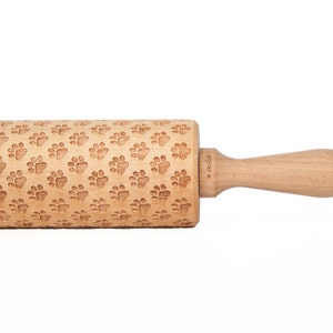 Rolling pin Dog & Cat Paws !  Embossing rolling pin, laser engraved rolling pin birthday gift