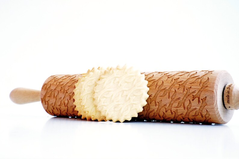 Embossing rolling pin Rolling Pin engraved FOXES laser engraved rolling pin