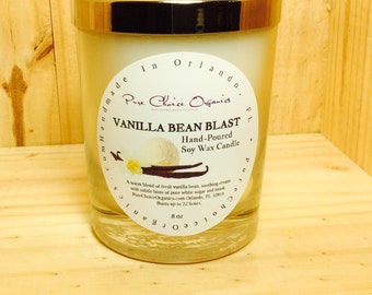 Vanilla Bean Blast Soy Wax Candles Holiday Gift | Birthday Gifts Under 20