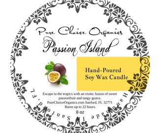 Passion Island Soy Wax Candles Holiday Gift | Birthday Gifts Under 20