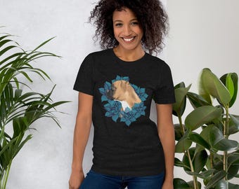 Boxer Dog Shirt Funny | Delicate Flower Boxer Tee | Boxer Mom Dad Gift | Dog Lover Unisex T-Shirt | Cute Boxer Dog Graphic Tee