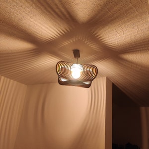Minimalist design Ceiling light 37x37x15cm for 3mm Wood Digital Files with Lightburn Profiles zdjęcie 4