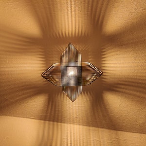 Minimalist design Ceiling light 37x37x15cm for 3mm Wood Digital Files with Lightburn Profiles zdjęcie 5