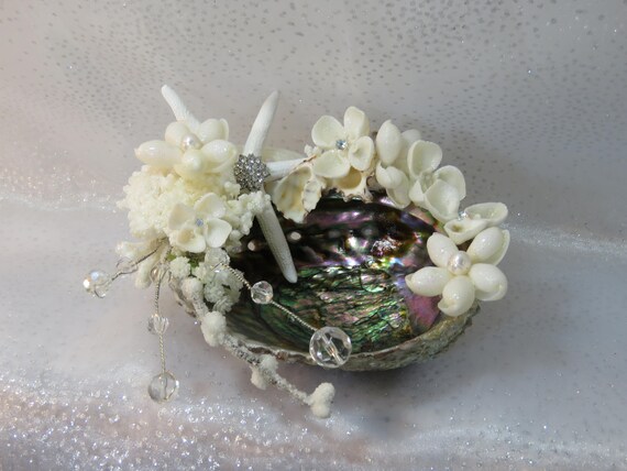 Beach Wedding Candle Abalone Candle Holder Mermaid S Etsy