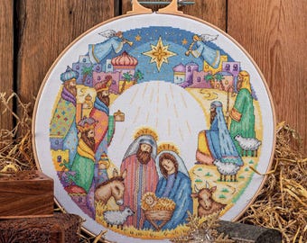 Nativity Scene Cross Stitch PDF Pattern