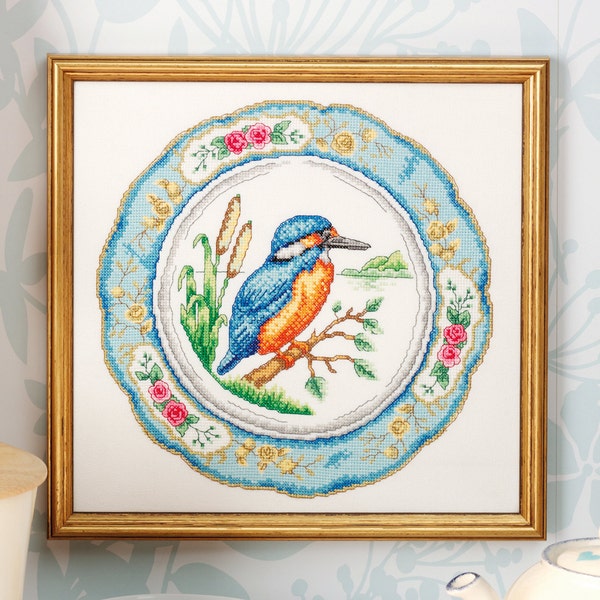 Kingfisher Downloadable PDF Cross Stitch Pattern