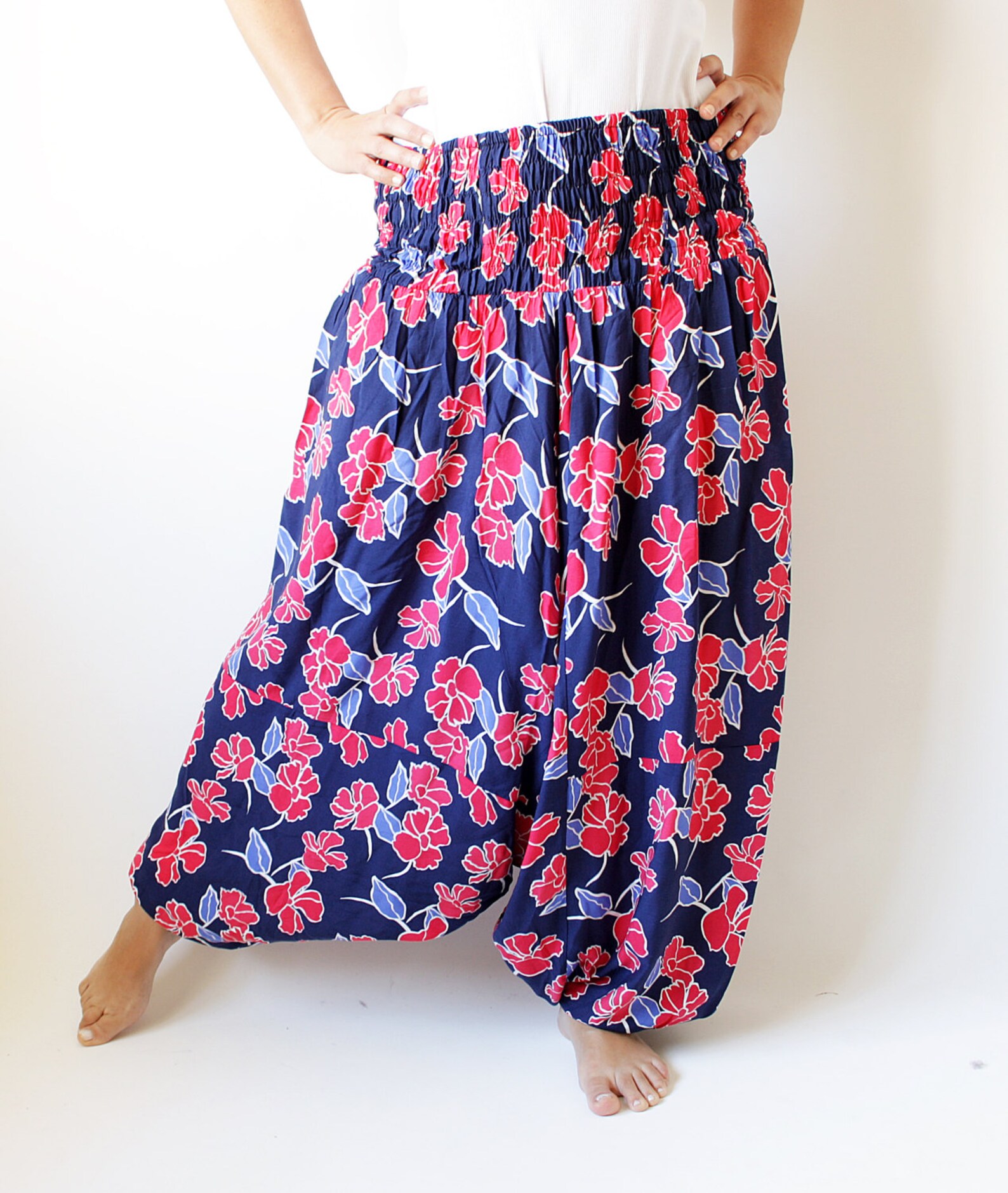 floral harem pants
