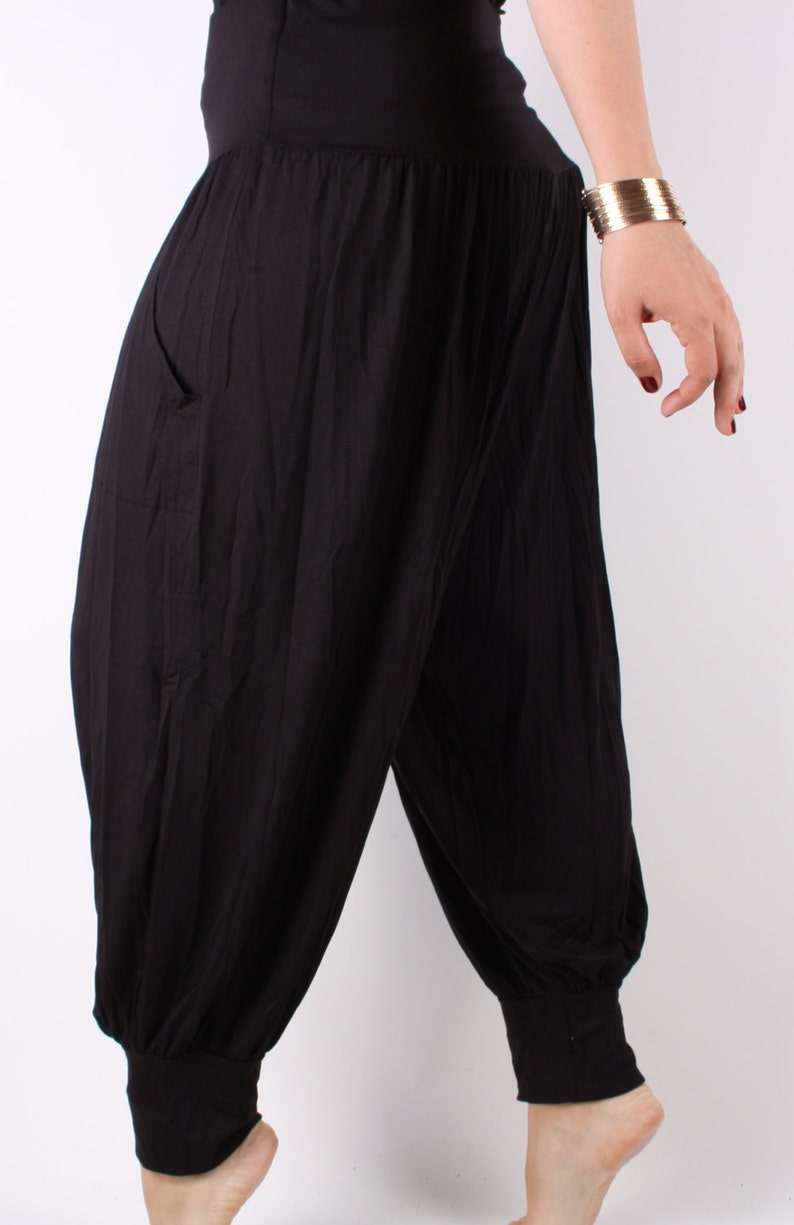 Harem Pants Black Ultra Soft Combed Cotton Women's Harem - Etsy