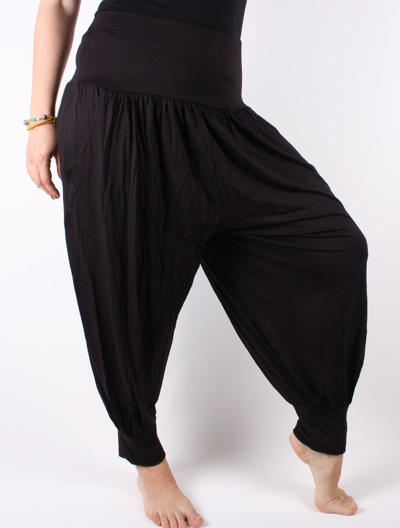 Harem Pants Black Ultra Soft Combed Cotton Women's Harem - Etsy