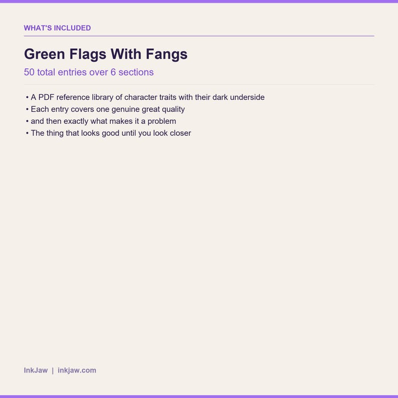 Character Flaw & Catch Reference Green Flags With Fangs: Good Vampire Traits and the Catch | vampire romance | writing prompts 画像 5
