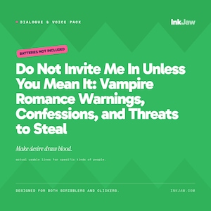 Dialogue & Voice Pack Do Not Invite Me In Unless You Mean It: Vampire Romance | Vampire Dialogue Prompts | Dark Romance Writing imagem 1