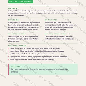 Love Triangle Character Kit Three People One Family Curse Zero Adult Supervision | Romance Writing Prompts | Character Sheets zdjęcie 4