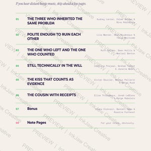Love Triangle Character Kit Three People One Family Curse Zero Adult Supervision | Romance Writing Prompts | Character Sheets zdjęcie 2