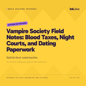 World Building Reference Vampire Society Field Notes: Blood Taxes | Night Courts | Vampire Worldbuilding | Dark Fantasy Writing Bild 1