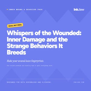 Inner Wound & Behavior Pack Whispers of the Wounded: Inner Damage and the Strange Behavi | character arc | writing prompts | dark fantasy image 1