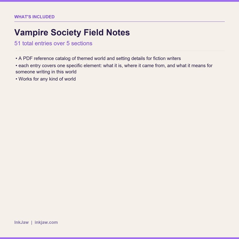 World Building Reference Vampire Society Field Notes: Blood Taxes | Night Courts | Vampire Worldbuilding | Dark Fantasy Writing Bild 5