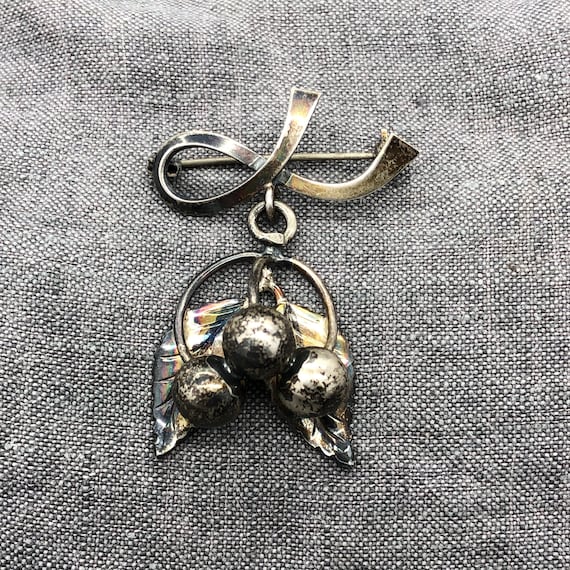 Vintage John Lauritzen Denmark Sterling Silver Brooch John L