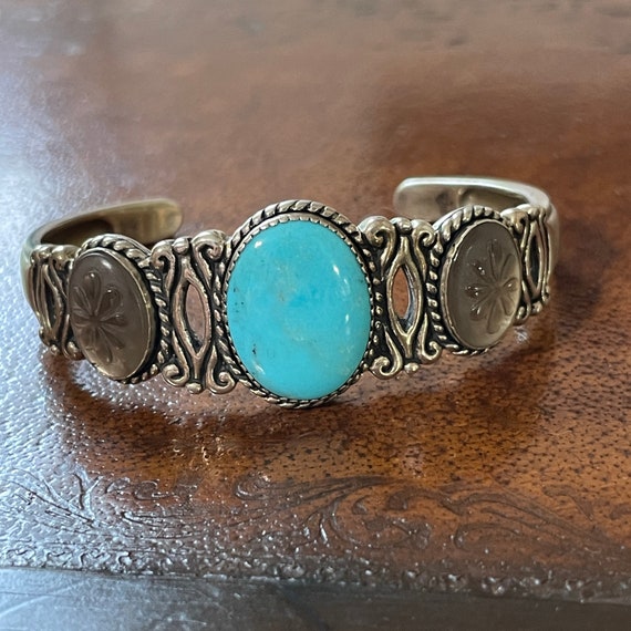 Carolyn Pollack Relios Sterling Silver Turquoise Cuff Bracelet Carolyn Pollack Cuff Bracelet Carolyn Pollack Turquoise Bracelet CP