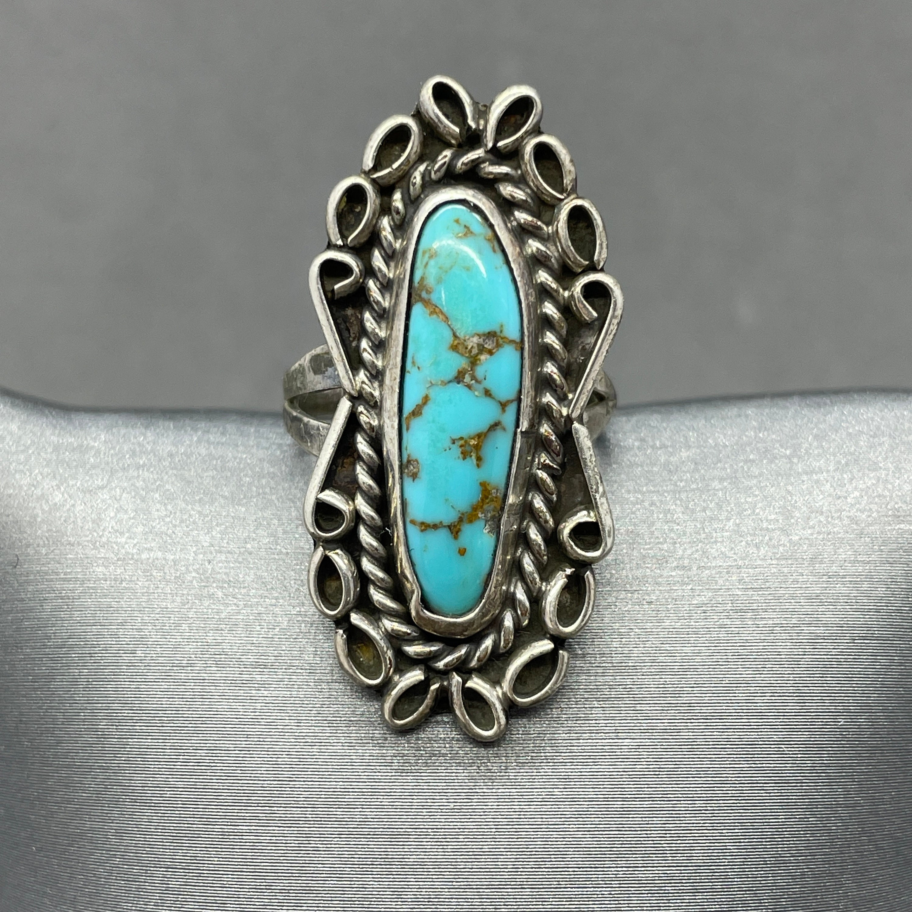 【希少★米国 】Vintage turquoise silver ring 22 希少☆米国 】Vintage turquoise silver ring 22 - メルカリ